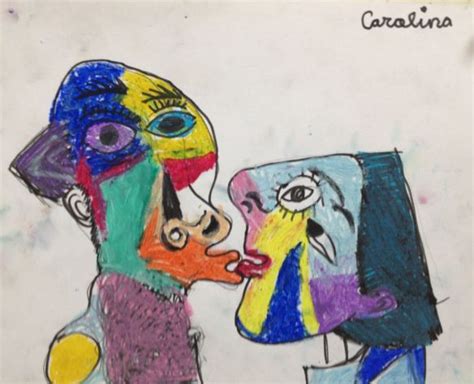 EL beso de Picasso Picasso kiss- cubism Picasso, Kid Friendly Art, Bip ...