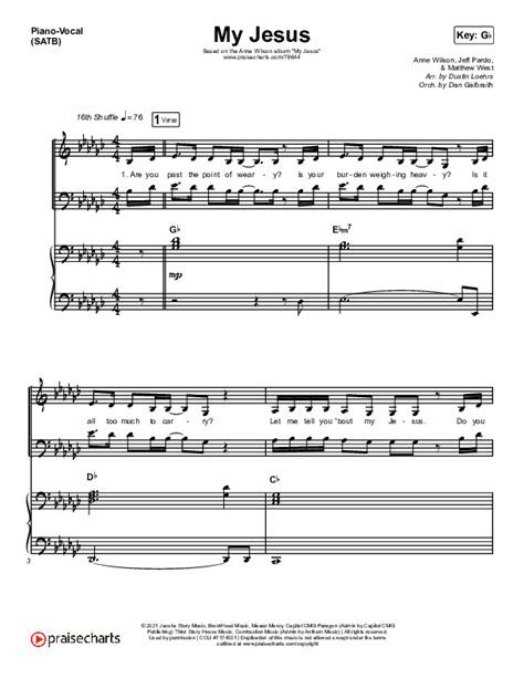 My Jesus Sheet Music PDF (Anne Wilson) - PraiseCharts