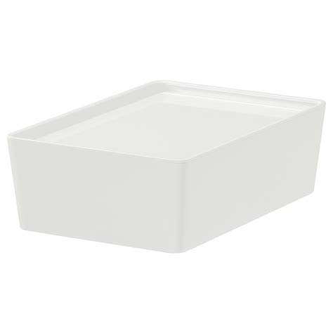 KUGGIS dėžė su dangčiu balta 18x26x8 cm | IKEA Lietuva