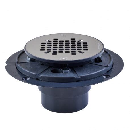 Sioux Chief 821-270P, Round PVC Shower Pan Drain w/ Snap-in St. Steel Strainer - PexUniverse