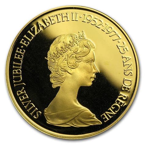 Canadian Gold 100 Dollars "25th Anniversary of the Coronation of Queen Elizabeth II" 1977 coin ...