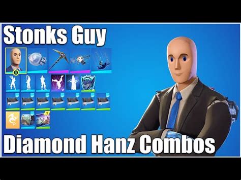 Fortnite, Stonks Guy Skin Combos (Diamond Hanz Outfit) + Gameplay, To ...