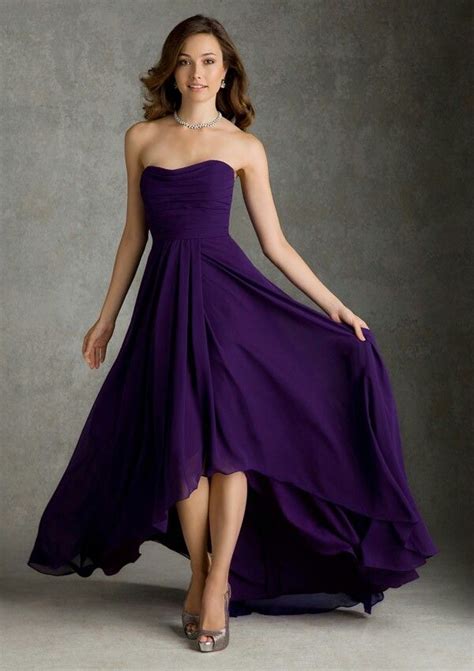 Dark purple bridesmaid dress | High low bridesmaid dresses, Mori lee bridesmaid dresses, Purple ...