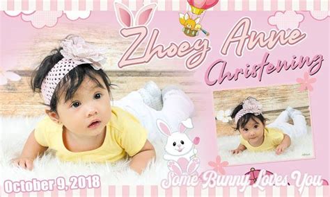 Bunny Tarpaulin Design for Christening | Tarpaulin design, Birthday tarpaulin design, Tarpaulin