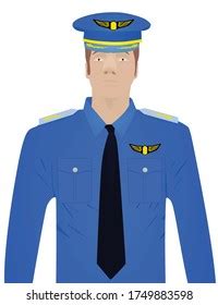 Airplane Captain Front View Vector Illustration Stock Vector (Royalty Free) 1749883598 ...