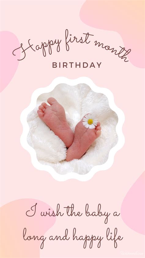 Happy 1st Month Birthday Cards With Wishes For Parents