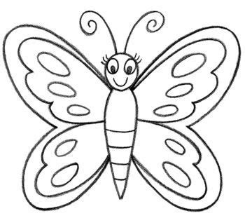 how to draw a butterfly - TSgos.com