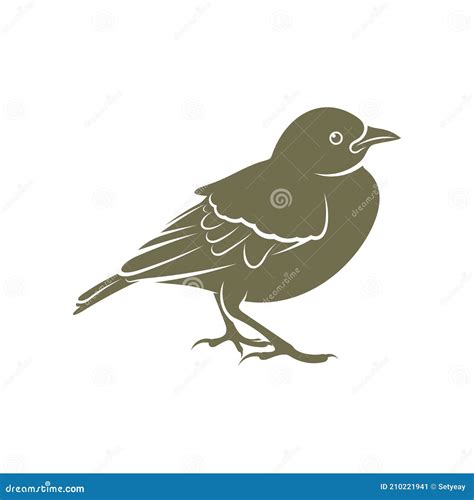 Lark Bird Logo Design Vector. Icon Symbol. Template Illustration Stock Vector - Illustration of ...