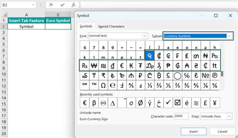 Euro Symbol In Excel - Top 4 Methods, Step by Step Examples