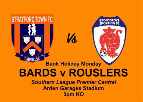 Bards host Bromsgrove Sporting Bank Holiday MONDAY