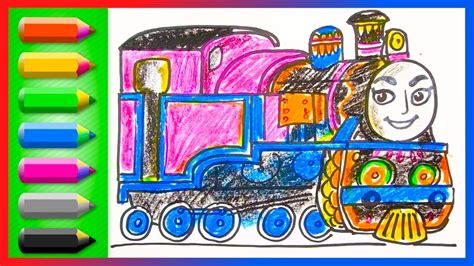 How to Draw Ashima ♦ Thomas and Friends ♦ Drawing and Coloring Lesson for Kids with Trains - YouTube