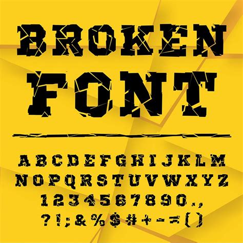 Broken font