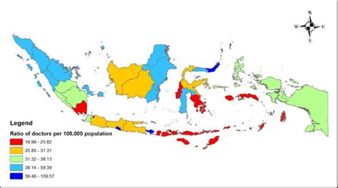 Distribution of Doctors Ratio per 100.000 Population, based on ...