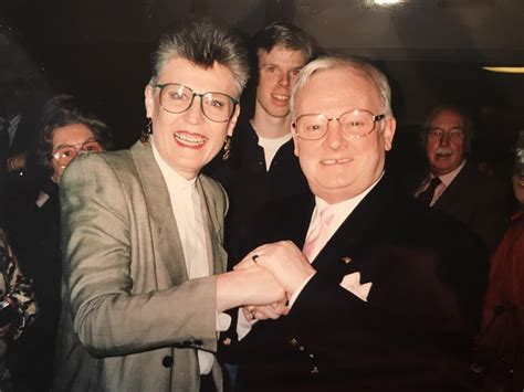 My grandmother meeting her favorite actor, John Inman, from the show ...