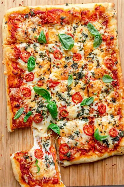 Sheet Pan Pizza {Homemade Dough Recipe Included} | FeelGoodFoodie