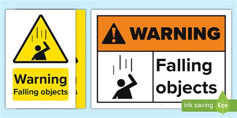 Falling Objects Sign Posters | Signage | Twinkl - Twinkl