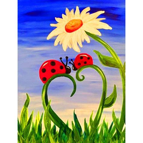 5D Diamond Painting Spring Love Flower Ladybird Paint with Diamonds Art ...