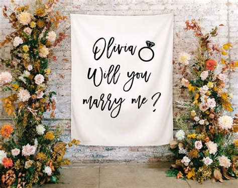 Will You Marry Me Banner Engagement Banner Engagement Party | Etsy