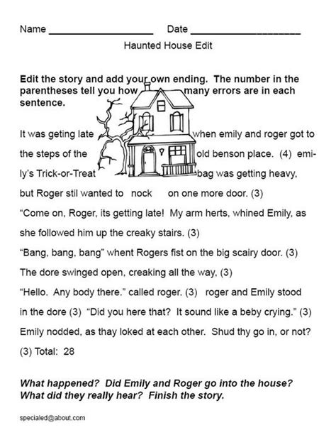 The Haunted House: A Printable Halloween Story Starter