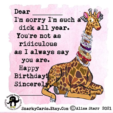 Belated Birthday Snarky Cards Style - Etsy