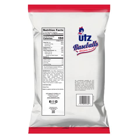 Utz Cheese Balls White Cheddar Baseballs 12oz : Snacks fast delivery by App or Online