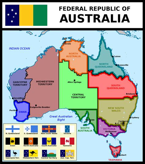 Map of Federal Republic of Australia by matritum on DeviantArt