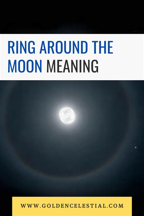 Ring Around The Moon Spiritual Meaning | Ring around the moon, Moon meaning, Spiritual meaning