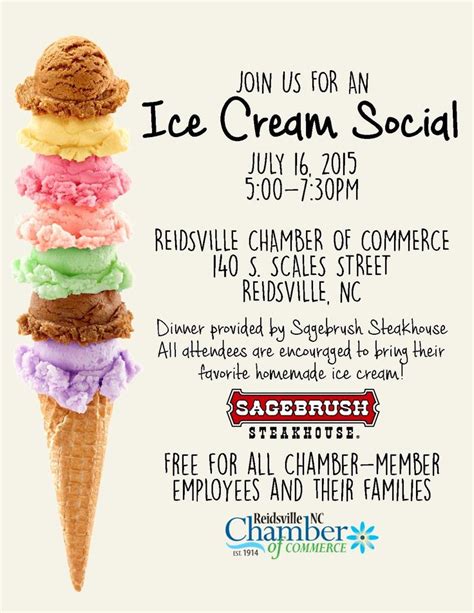 Ice Cream social Invite Template Awesome Ice Cream social Jul 16 2015 Cm Reidsvil… in 2020 | Ice ...