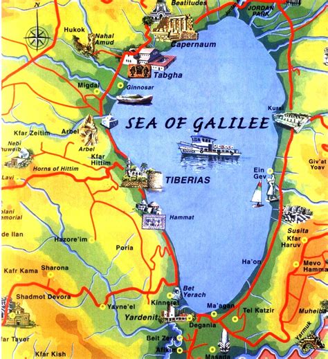 Map Sea Galilee And Capernaum