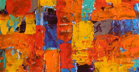 Orange and Blue Abstract Painting · Free Stock Photo