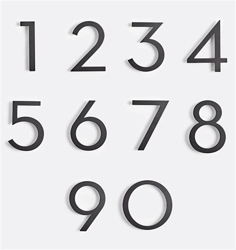 modern house number font - headphonesdrawings