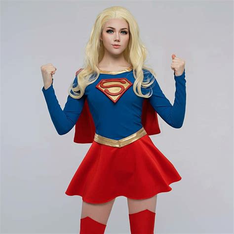 #Supergirl Classic 1984 Costume #Cosplay White background by Komori Russia Supergirl Pictures ...