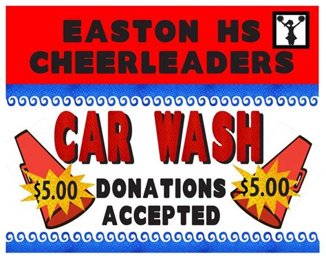 Cheerleader Car Wash Fundraiser! | Car wash posters, Car wash sign, Car wash