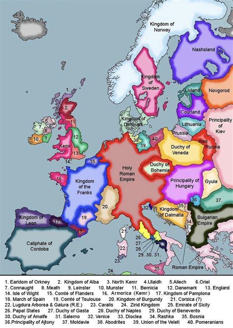 Europe, 1000 AD : r/Maps