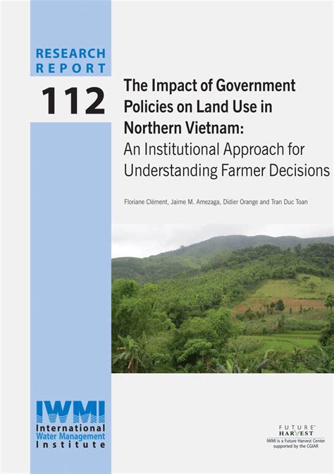 (PDF) The impact of government policies on land use in Northern Vietnam ...