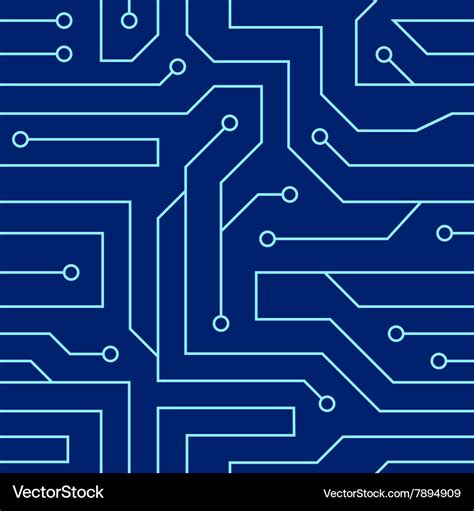 Circuit board seamless pattern Royalty Free Vector Image