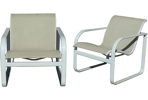 Brown Jordan Lounge Chairs - art of the Quantum Collection by Brown Jordan, with white powder ...