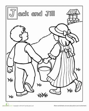 Free Printable Jack And Jill Coloring Pages - SaigeropMorgan