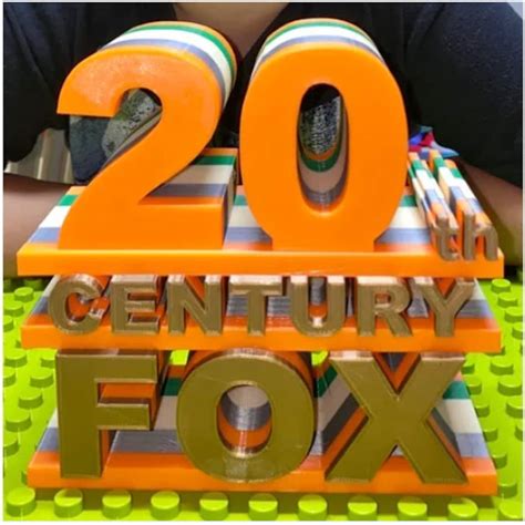 3D Printed 20th Century Fox - Etsy UK