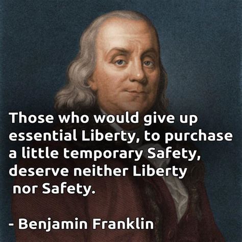 Benjamin Franklin: Never Exchange Liberty for Safety : r/IAMALiberalFeminist