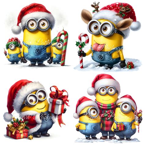 Christmas Minions 8 PNG Clipart Christmas Sublimation, Cutting Off ...