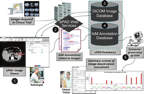 The ePAD platform. (1) Images are acquired and stored in the hospital... | Download Scientific ...