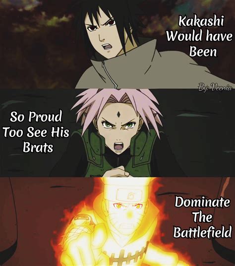 Kakashi was Fighting Obito when Team 7 did this :( if only he saw them ...