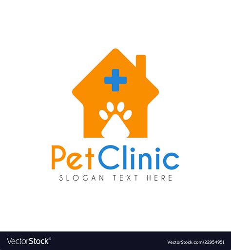 Pet clinic hospital logo icon symbols and app Vector Image