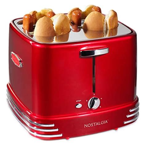 Retro Style Hot Dog Toaster w/ 4 Bun Slots All-in-One Appliance - Yinz Buy