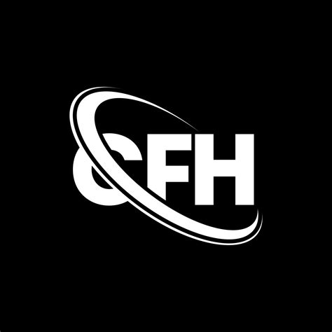 logo cfh. lettre cfh. création de logo de lettre cfh. initiales logo cfh liées par un cercle et ...