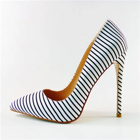 Spring Ladies Sexy Zebra Stripe Pumps Ladies Pointed Toe Slip on ...