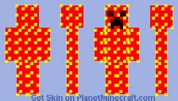 fire creeper Minecraft Skin