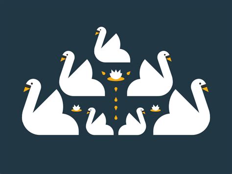 Seven Swans-a-Swiming by Matt Cook on Dribbble