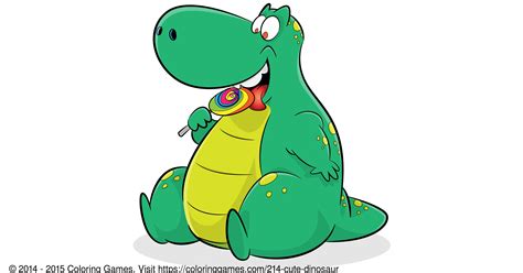 Cute dinosaur - Coloring Games and Coloring Pages